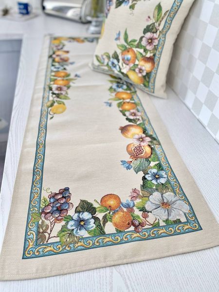 Tapestry table runner RUNNER LIMA022, 37х100, Rectangular, Everyday, Without lurex, 75% polyester, 22% cotton, 3% acrylic