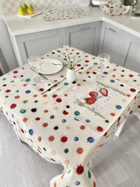 Tapestry tablecloth EDEN850B, 97х100, Square, Everyday, Without lurex, 75% polyester, 22% cotton, 3% acrylic