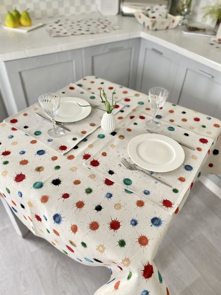 Tapestry tablecloth EDEN850B, 97х100, Square, Everyday, Without lurex, 75% polyester, 22% cotton, 3% acrylic