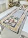 Tapestry table runner RUNNER723C Christmas in Mountains, 37х100, 100, 37, Rectangular, New Year's, Golden lurex, 70% polyester, 23% cotton, 3% acrylic, 4% metal fibre, Tapestry