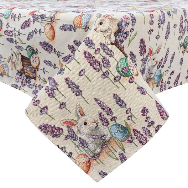 Tapestry tablecloth EDEN1018B, 137х300, Rectangular, Easter, Without lurex, 75% polyester, 22% cotton, 3% acrylic