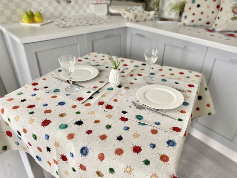 Tapestry tablecloth EDEN850B, 137х280, Rectangular, Everyday, Without lurex, 75% polyester, 22% cotton, 3% acrylic