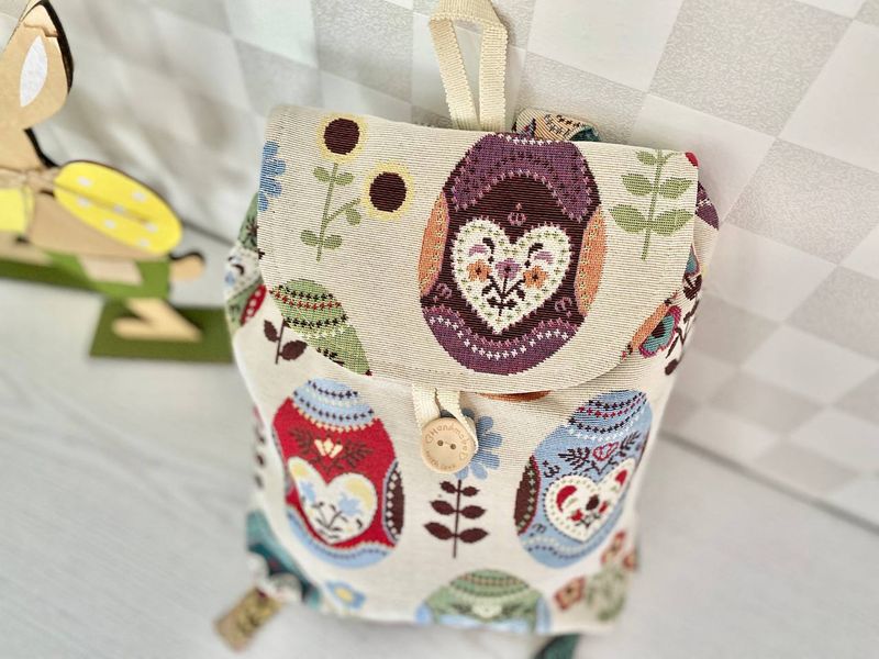 Tapestry backpack for kids EDEN126, 25x37x6, Easter, Without lurex, 75% polyester, 22% cotton, 3% acrylic