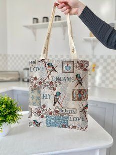 Tapestry shopping bag EDEN468-SM, 35x40, Rectangular, Everyday, Without lurex, 75% polyester, 22% cotton, 3% acrylic, Tapestry