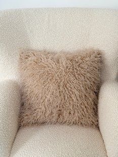Наволочка двостороння з хутра TEDDY BEIGE-NV (50x50) TEDDY BEIGE-NV фото
