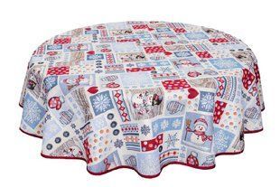 Tapestry tablecloth EDEN324, &Oslash;140, Round, New Year's, Silver lurex, 70% polyester, 23% cotton, 3% acrylic, 4% metal fibre, Tapestry
