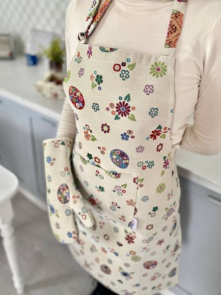 Tapestry kitchen apron EDEN274B, 60x85, Easter, Without lurex, 75% polyester, 22% cotton, 3% acrylic