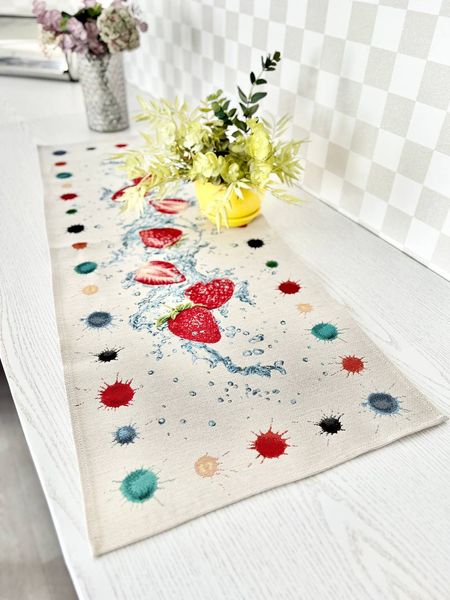 Tapestry table runner RUNNER850, 37х100, Rectangular, Everyday, Without lurex, 75% polyester, 22% cotton, 3% acrylic