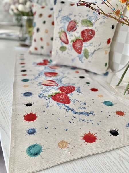 Tapestry table runner RUNNER850, 37х100, Rectangular, Everyday, Without lurex, 75% polyester, 22% cotton, 3% acrylic