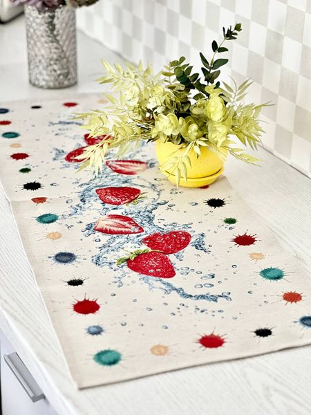 Tapestry table runner RUNNER850, 37х100, Rectangular, Everyday, Without lurex, 75% polyester, 22% cotton, 3% acrylic