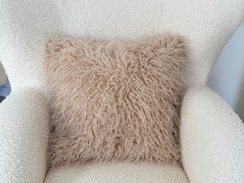 Наволочка двостороння з хутра TEDDY BEIGE-NV (50x50) TEDDY BEIGE-NV фото