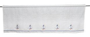 Curtain from the embroidered collection &lsquo;Geese&rsquo; GU10, 38x134, Rectangular, Everyday, Embroidery, 100% linen