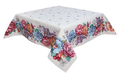 Tapestry tablecloth RUNNER863, 137х137, Square, Casual, Without lurex, 75% polyester, 22% cotton, 3% acrylic