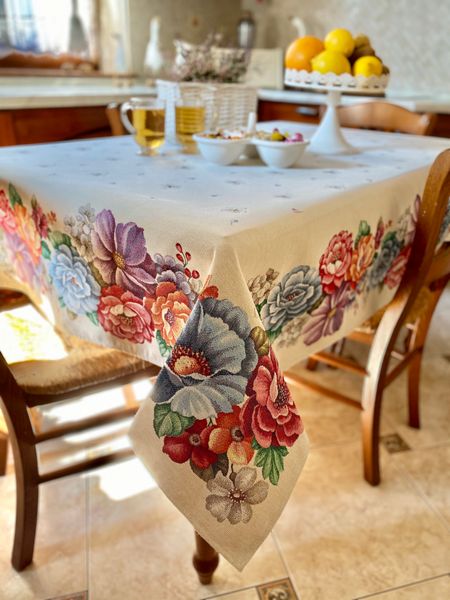 Tapestry tablecloth RUNNER863, 137х137, Square, Everyday, Without lurex, 75% поліестер, 22% бавовна, 3% акрил