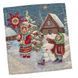 Tapestry placemat RUNNER1160 Carol Singers, 17х18, 18, 17, Square, New Year's, Golden lurex, 70% polyester, 23% cotton, 3% acrylic, 4% metal fibre, Tapestry
