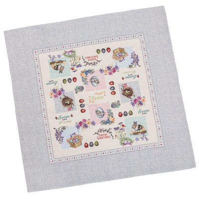 Tapestry tablecloth RUNNER666, 97х100, Square, Easter, Without lurex, 75% polyester, 22% cotton, 3% acrylic