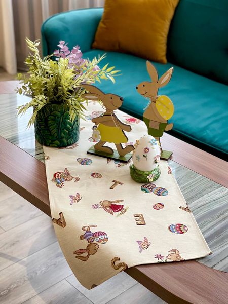 Tapestry table runner NP0067, 37х100, Rectangular, Easter, Without lurex, 75% polyester, 22% cotton, 3% acrylic