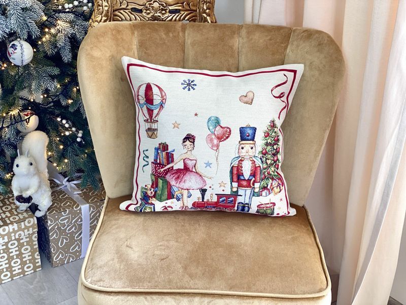 Single-sided tapestry cushion cover NOIRET A-NV