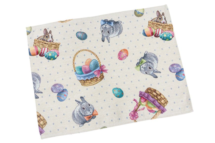 Tapestry placemat EDEN647, 34x44, Rectangular, Easter, Without lurex, 75% polyester, 22% cotton, 3% acrylic