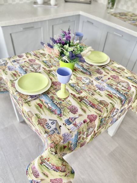 Tapestry tablecloth EDEN1185, 97х100, Square, Everyday, Without lurex, 75% polyester, 22% cotton, 3% acrylic