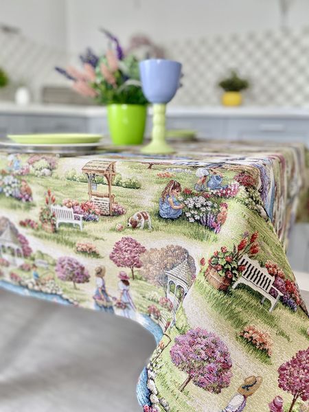 Tapestry tablecloth EDEN1185, 137х300, Rectangular, Everyday, Without lurex, 75% polyester, 22% cotton, 3% acrylic