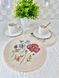 Tapestry placemat with lace ROUND862M-25D