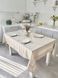 Linen tablecloth with lace SKLM23, 140x180, Rectangular, Monochrome, Embroidery, 100% linen