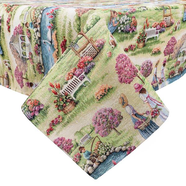 Tapestry tablecloth EDEN1185, 137х300, Rectangular, Everyday, Without lurex, 75% polyester, 22% cotton, 3% acrylic