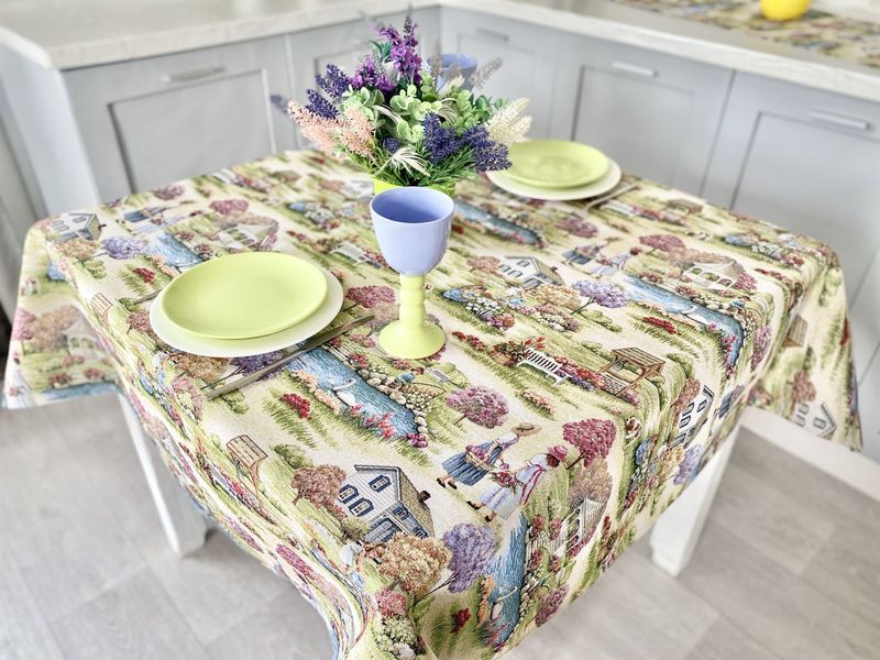 Tapestry tablecloth EDEN1185, 137х300, Rectangular, Everyday, Without lurex, 75% polyester, 22% cotton, 3% acrylic