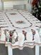 Oval tapestry tablecloth CASCANUECES OVAL, 137х240, 240, 137, Oval, New Year's, With microfibre + silver lurex, 65% polyester, 30% cotton, 5% lurex, Tapestry