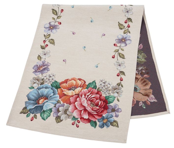 Tapestry table runner RUNNER863, 45x140, Rectangular, Everyday, Without lurex, 75% polyester, 22% cotton, 3% acrylic