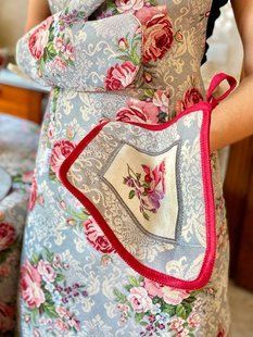 Tapestry kitchen potholder RUNNER386GR-PK, 20x20, Square, Everyday, Without lurex, 75% polyester, 22% cotton, 3% acrylic, Tapestry