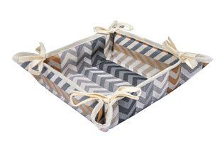 Tapestry bread basket ZOOM004, 20x20x8, Square, Everyday, Without lurex, 75% polyester, 22% cotton, 3% acrylic, Tapestry