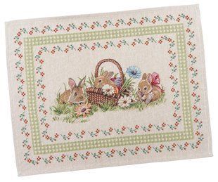 Серветка-підкладка гобеленова RUNNER1192-49, 37x49, Prostokątny, Wielkanoc, Bez lureksu, 75% poliester, 22% bawełna, 3% akryl, Gobelin