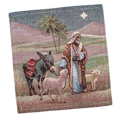 Tapestry placemat RUNNER1153AZ "Christmas Night", 17x18, Square, New Year's, Golden lurex, 75% polyester, 22% cotton, 3% acrylic
