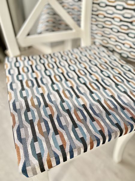 Tapestry chair cushion ZOOM007, 40х40, 40, 40, Square, Geometry, Without lurex, 75% polyester, 22% cotton, 3% acrylic, Tapestry