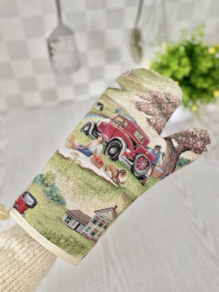 Tapestry oven mitten EDEN1183, 17х30, 30, 17, Everyday, Without lurex, 75% polyester, 22% cotton, 3% acrylic, Tapestry