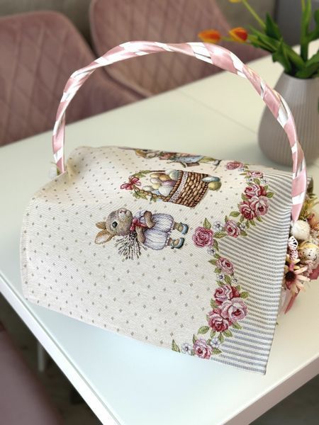Tapestry placemat RUNNER1292GR, 37х49, 49, 37, Rectangular, Easter, Without lurex, 75% polyester, 22% cotton, 3% acrylic, Tapestry