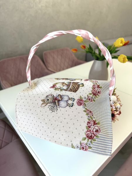 Tapestry placemat RUNNER1292GR, 37х49, 49, 37, Rectangular, Easter, Without lurex, 75% polyester, 22% cotton, 3% acrylic, Tapestry