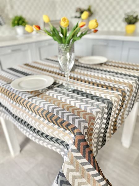 Tapestry tablecloth ZOOM004, 137х137, Square, Everyday, Without lurex, 75% polyester, 22% cotton, 3% acrylic