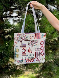 Tapestry shopping bag SM0065, 36x36, Square, Everyday, Without lurex, 75% polyester, 22% cotton, 3% acrylic, Tapestry