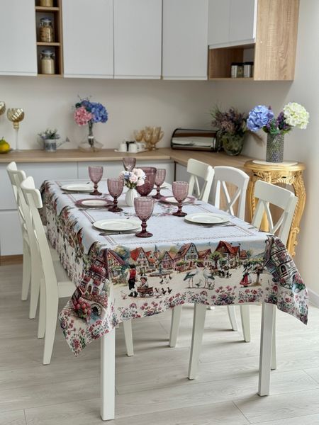 Tapestry tablecloth RUNNER1408NA, 137х240, 240, 137, Rectangular, Everyday, Without lurex, 75% polyester, 22% cotton, 3% acrylic, Tapestry