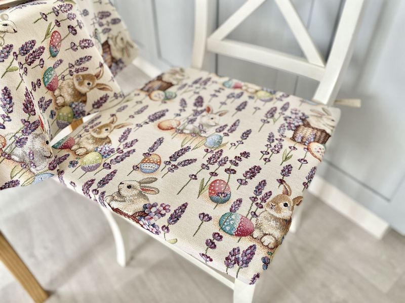 Tapestry chair cushion EDEN1018B, 40x40, Square, Easter, Without lurex, 75% polyester, 22% cotton, 3% acrylic