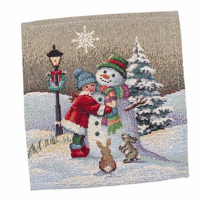 Tapestry placemat RUNNER1267 "Loud Carol", 17x18, Square, New Year's, Without lurex, 75% polyester, 22% cotton, 3% acrylic