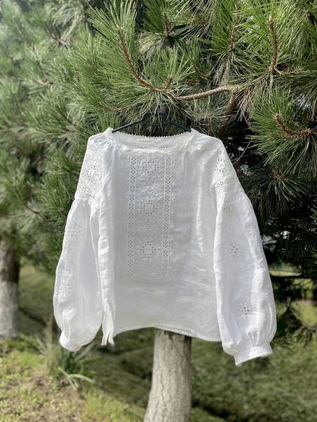 Женская вышитая рубашка белая SVZH2 SVZH2-L фото