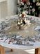 Tapestry tablecloth with lace ROUND1267M, Ø90, Round, New Year's, Without lurex, 75% polyester, 22% cotton, 3% acrylic