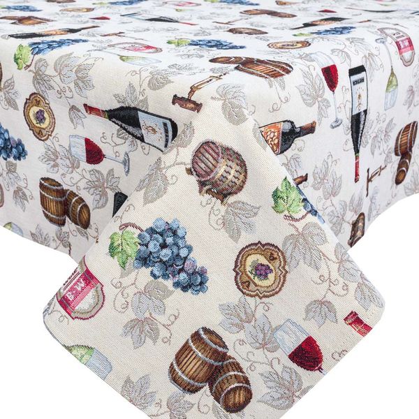 Tapestry tablecloth EDEN914, 137х137, Square, Everyday, Without lurex, 75% polyester, 22% cotton, 3% acrylic