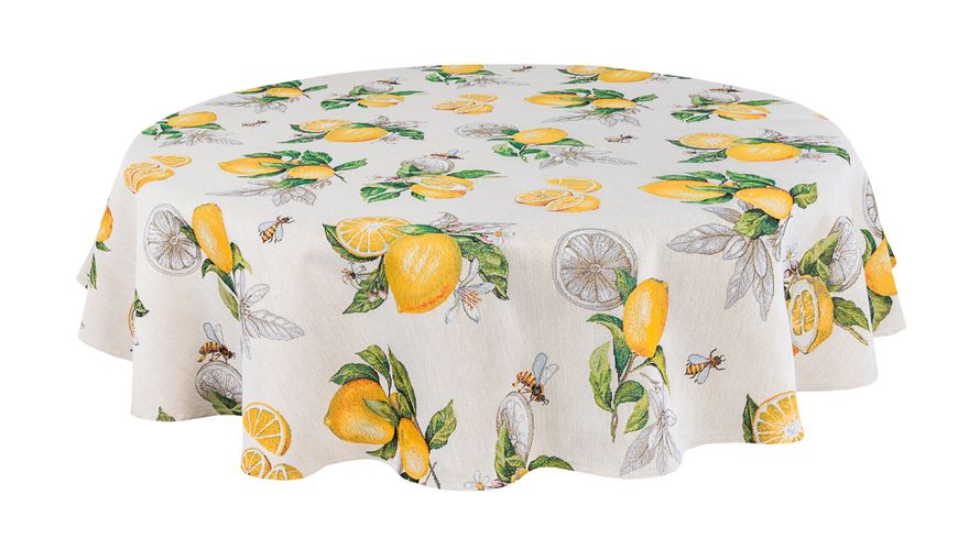 Tapestry tablecloth LIMA042, Ø140, Round, Everyday, Without lurex, 75% polyester, 22% cotton, 3% acrylic