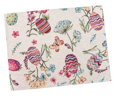 Tapestry placemat EDEN FLY, 34x44, Rectangular, Easter, Without lurex, 40% polyester, 60% cotton