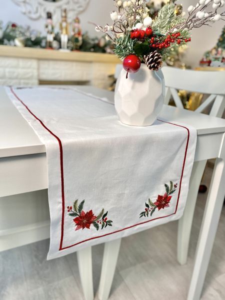 Дорожка на стол с вышивкой POINSETTIA POINSETTIA-40-1 фото